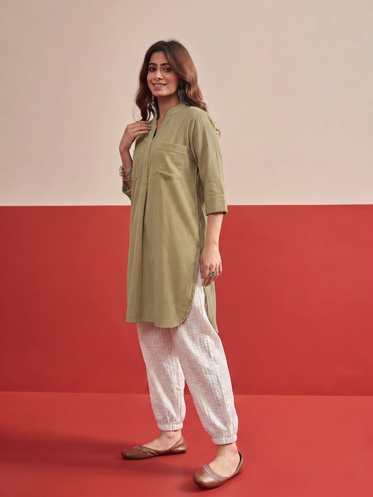 Khaki Afghani Salwar Set