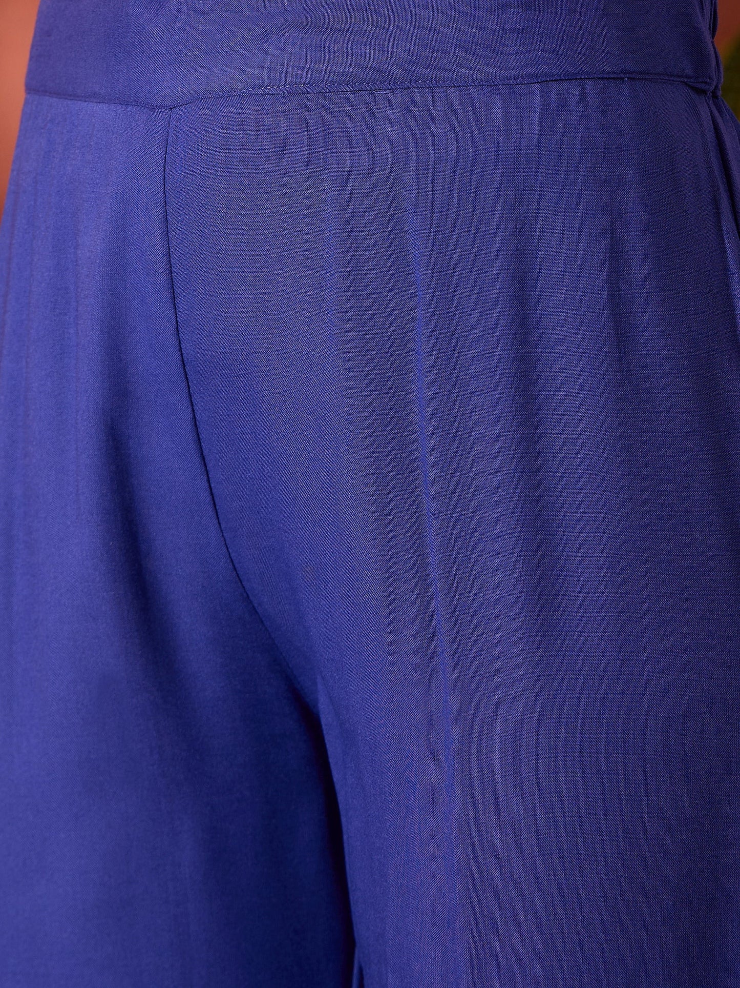 Ink Blue Anarkali Patola Kurta Set