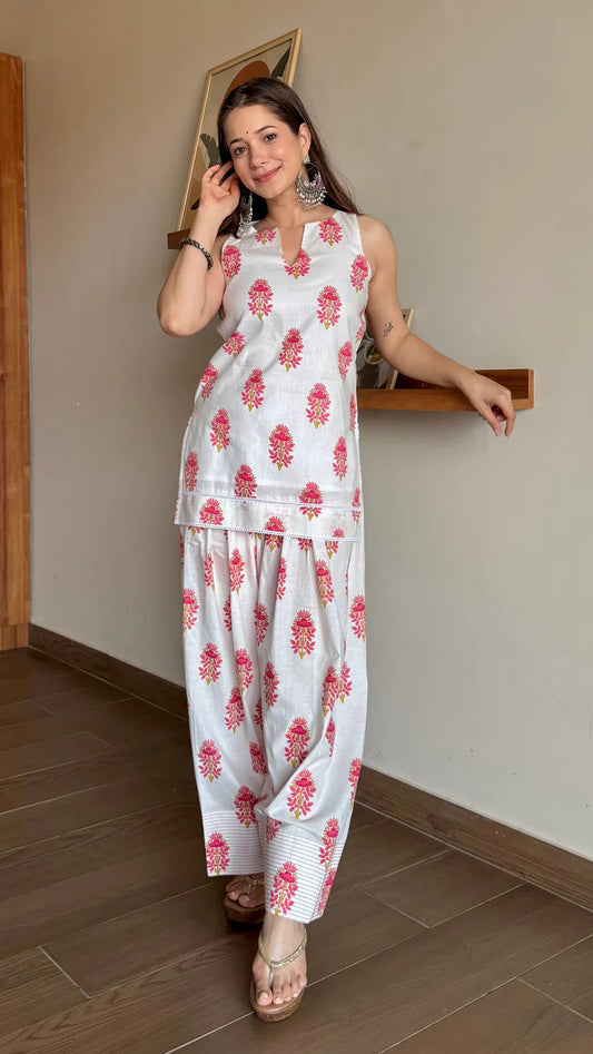 Lal Gulab Farshi Salwar Set