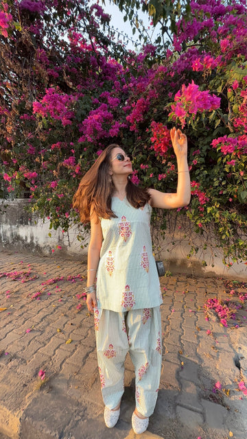Adiya Forest Green Farshi Set
